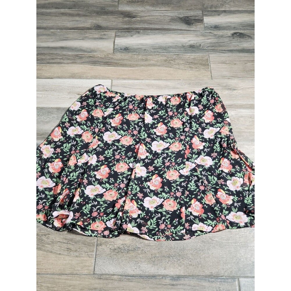 LAURA SCOTT A LINE SKIRT COLOR BLACK ELASTIC WAIST POLYESTER SIZE 3X